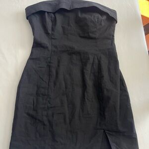 RNWY Black Strapless Mini Dress